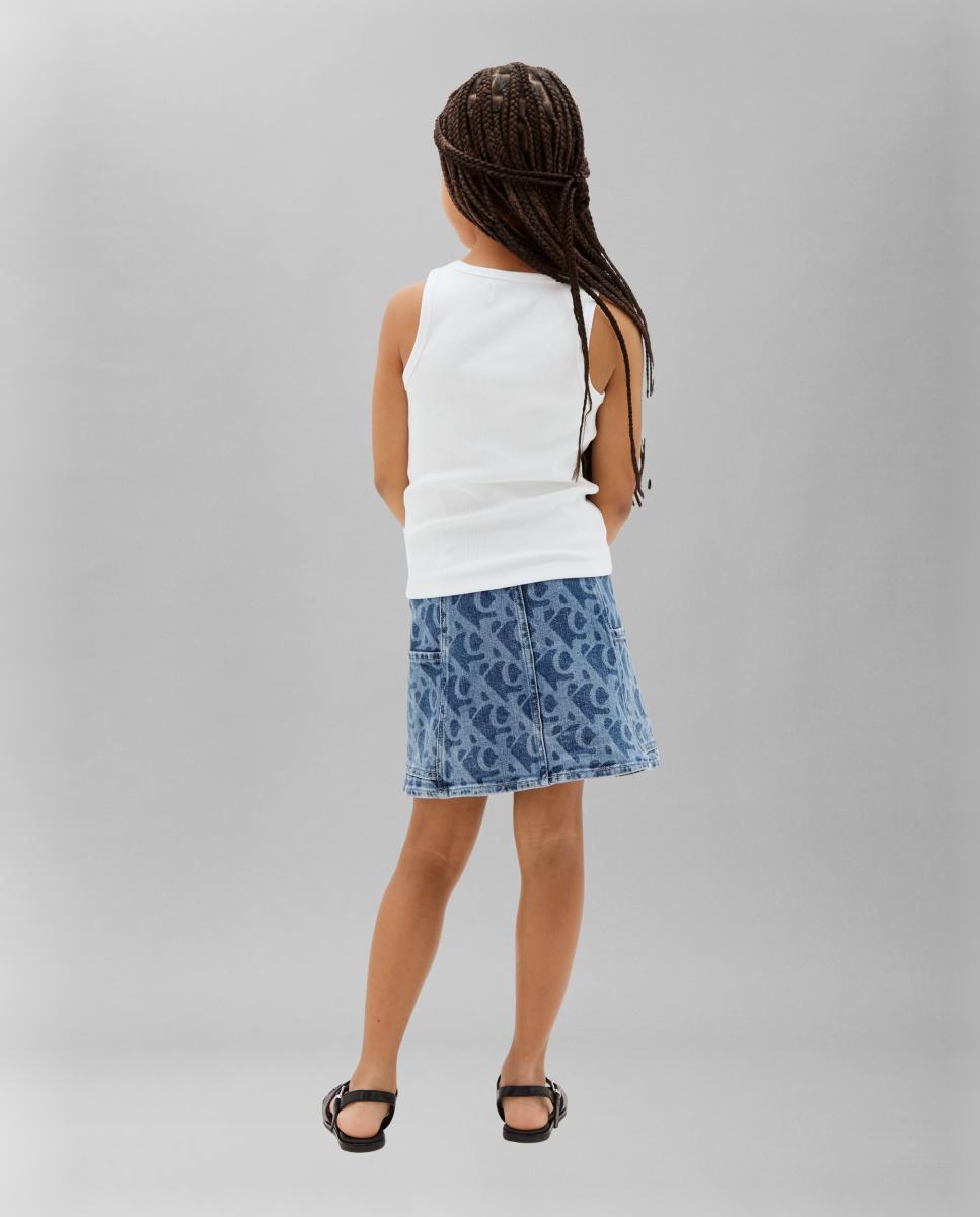 Saia com estampado Calvin Klein Azul-3