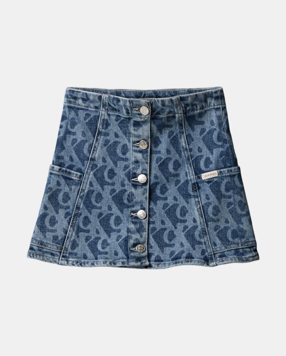 Saia com estampado Calvin Klein Azul-5