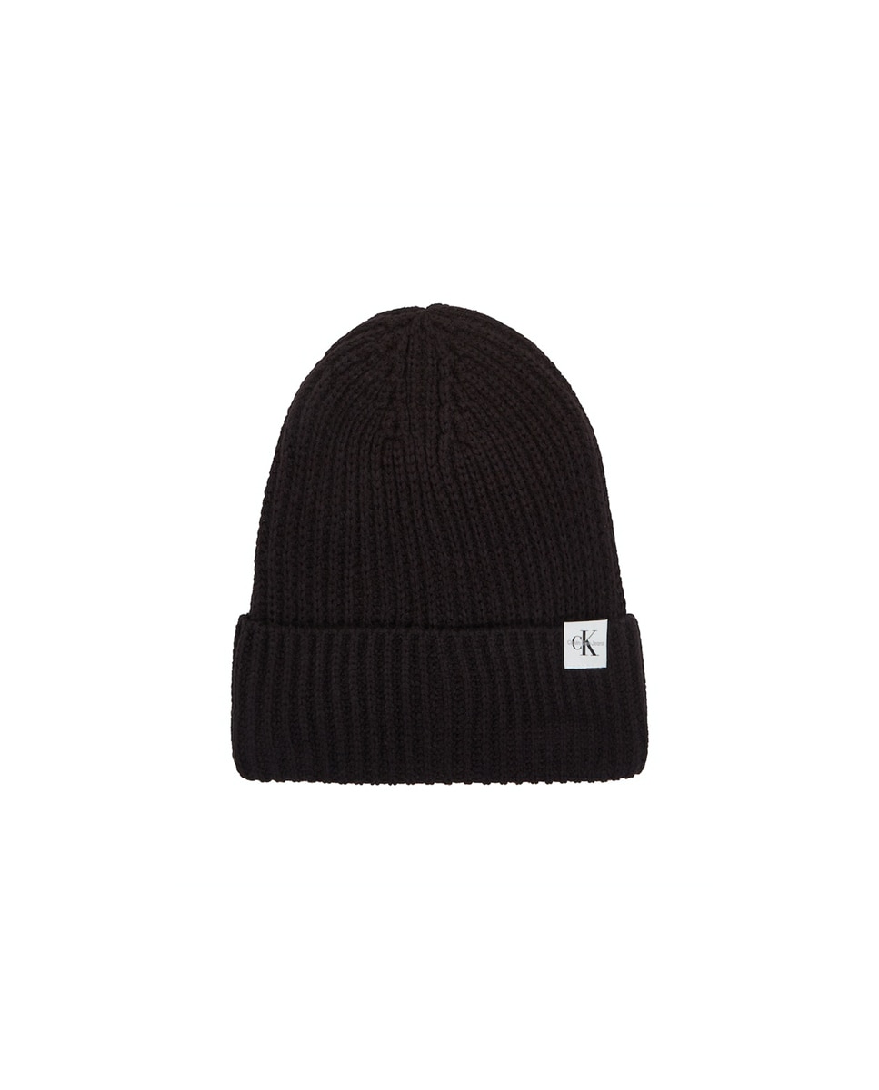 Gorro Unissexo Canelado com Logótipo Preto-8