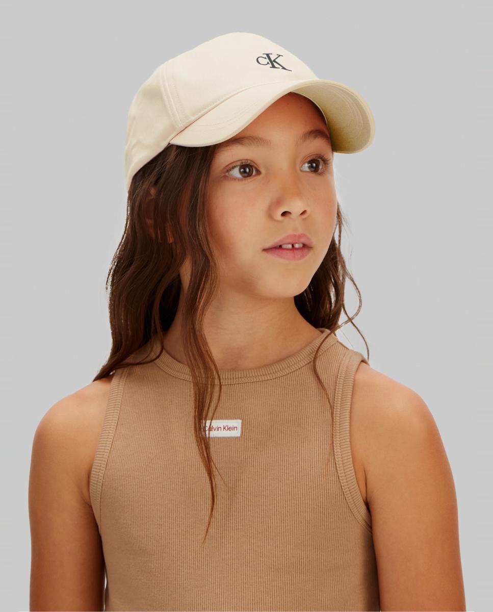 Boné Infantil com Monograma Calvin Klein Cinzento-3