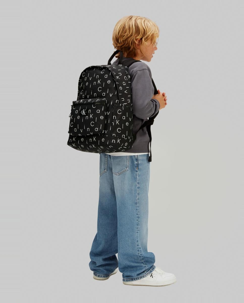 Mochila Unissexo com Logótipo Estampado Preto-4