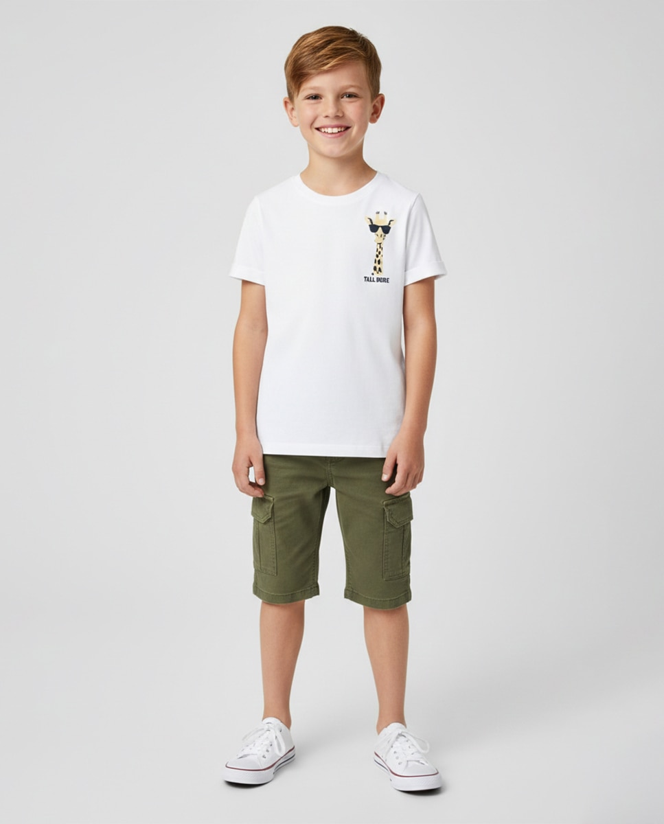 Camiseta de manga corta de niño - name it - Blanco Blanco-1