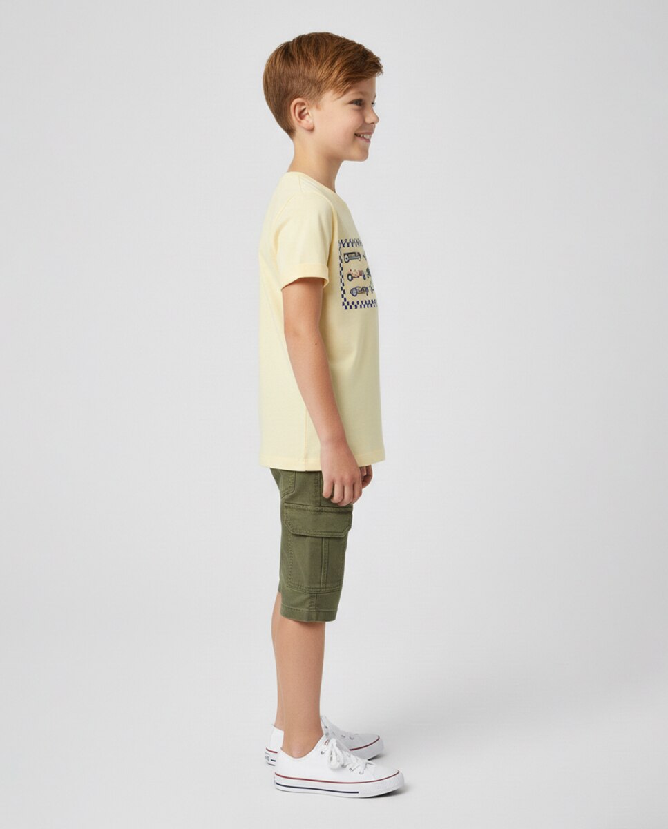 Camiseta de manga corta de niño - name it - Crema Crema-2