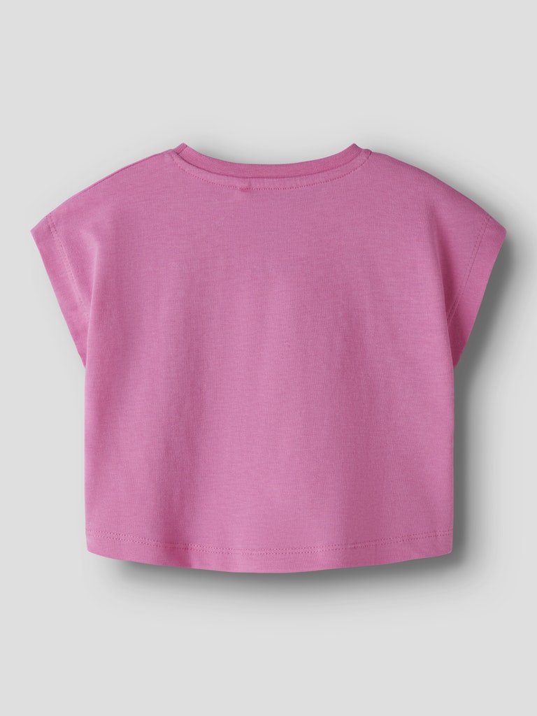 Imagen 2 de Camiseta crop de niña - name it - Blanco Rosa