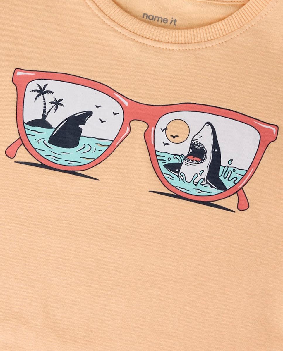 T-shirt com manga curta name it Rosa-3
