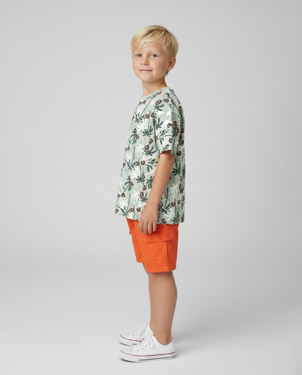 T-shirt com manga curta name it Verde-2