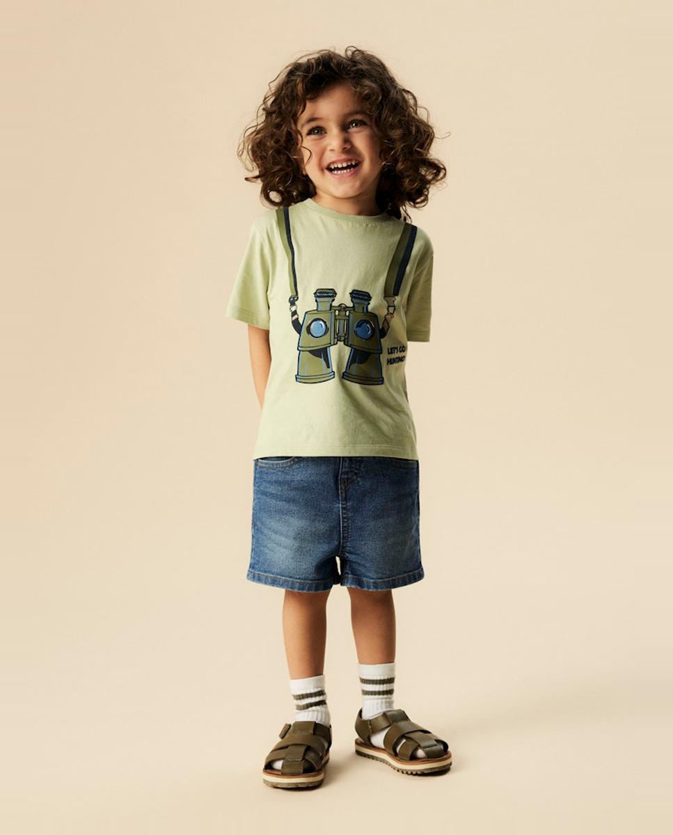 T-Shirt de Criança com Efeito Visual name it Verde-3