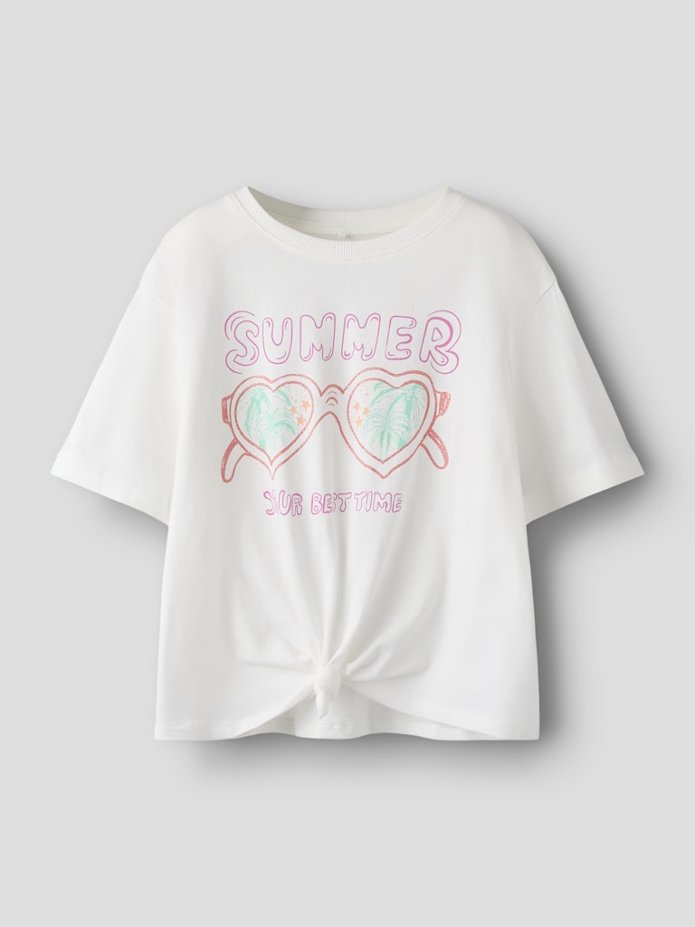 Camiseta de manga corta con nudo - name it - Blanco Blanco-1