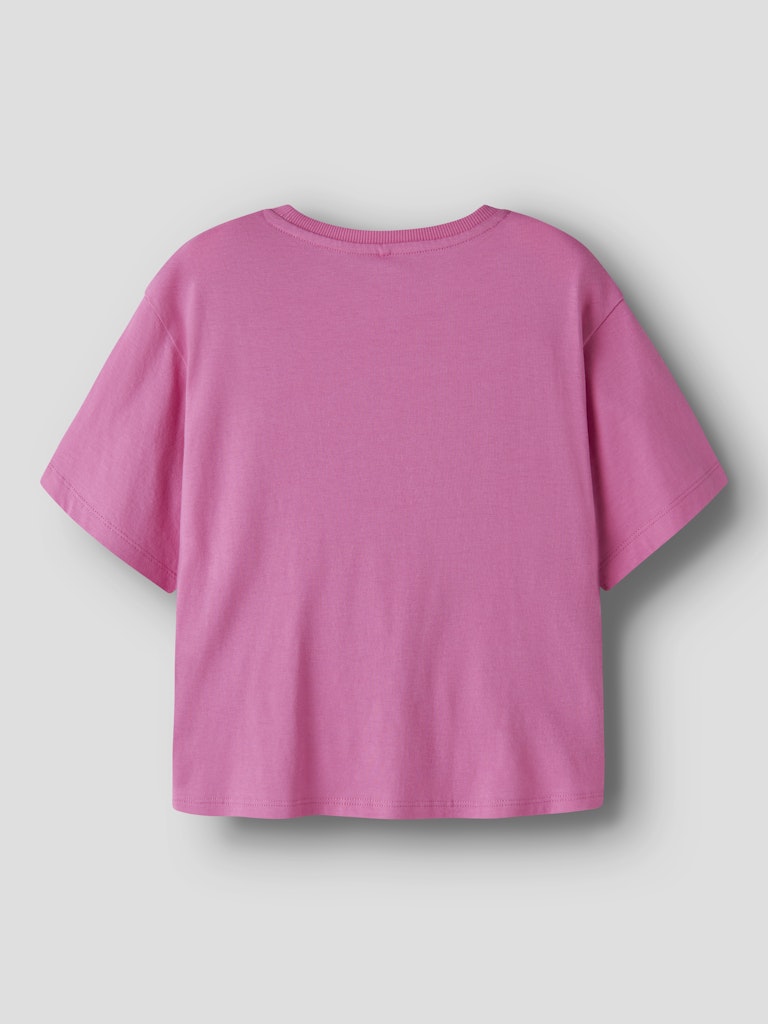 T-shirt de Manga Curta com Nó Fúcsia-2