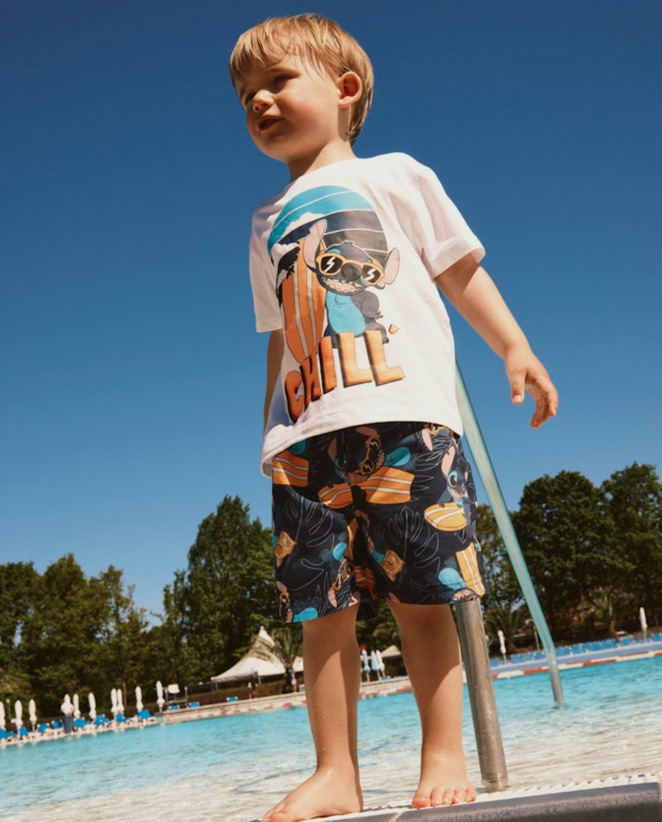 T-shirt Stitch name it Branco-2