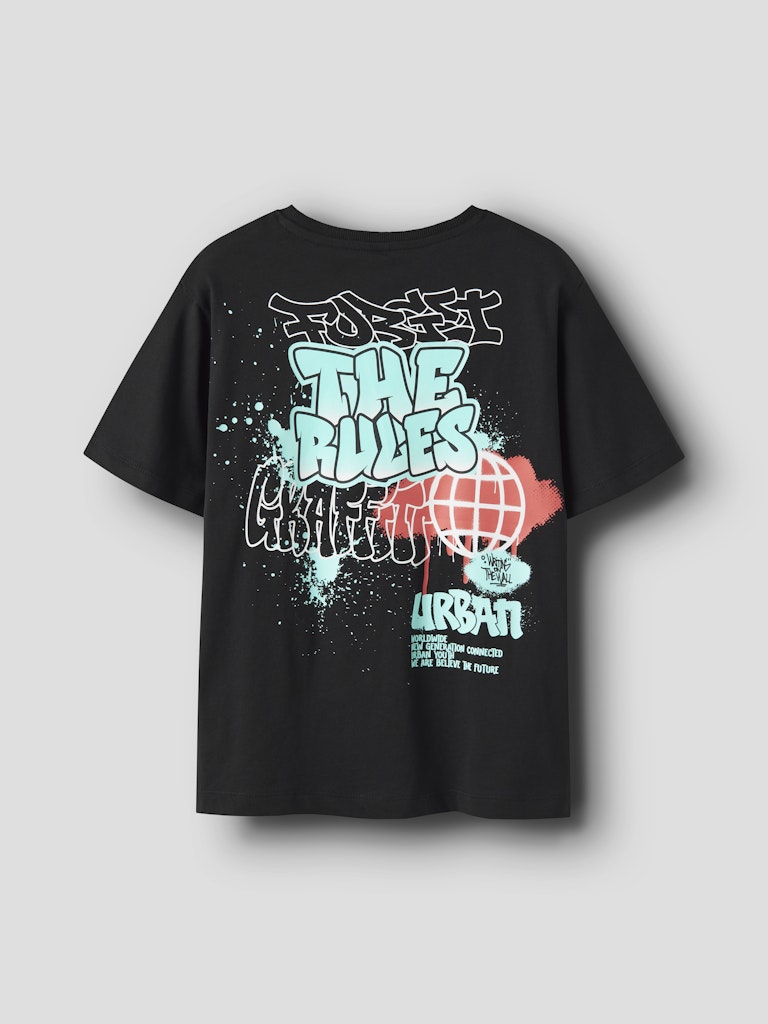T-shirt com manga curta Preto-2