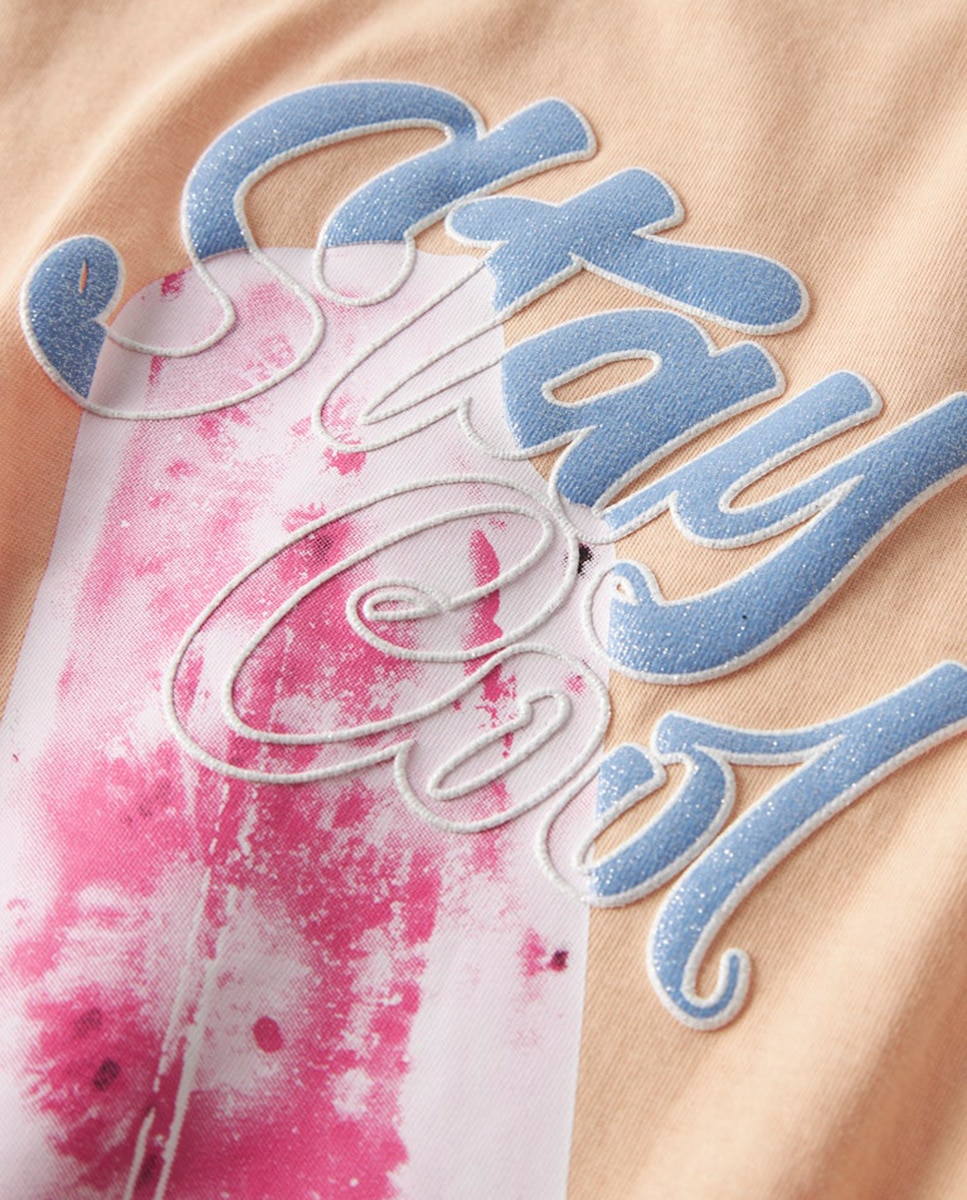 T-shirt com Nó de Criança Rosa-3