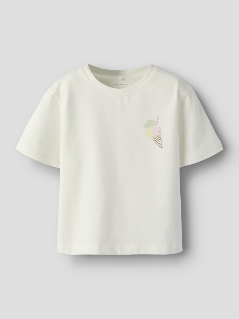 Camiseta de manga corta de niña - name it - Blanco Blanco-1