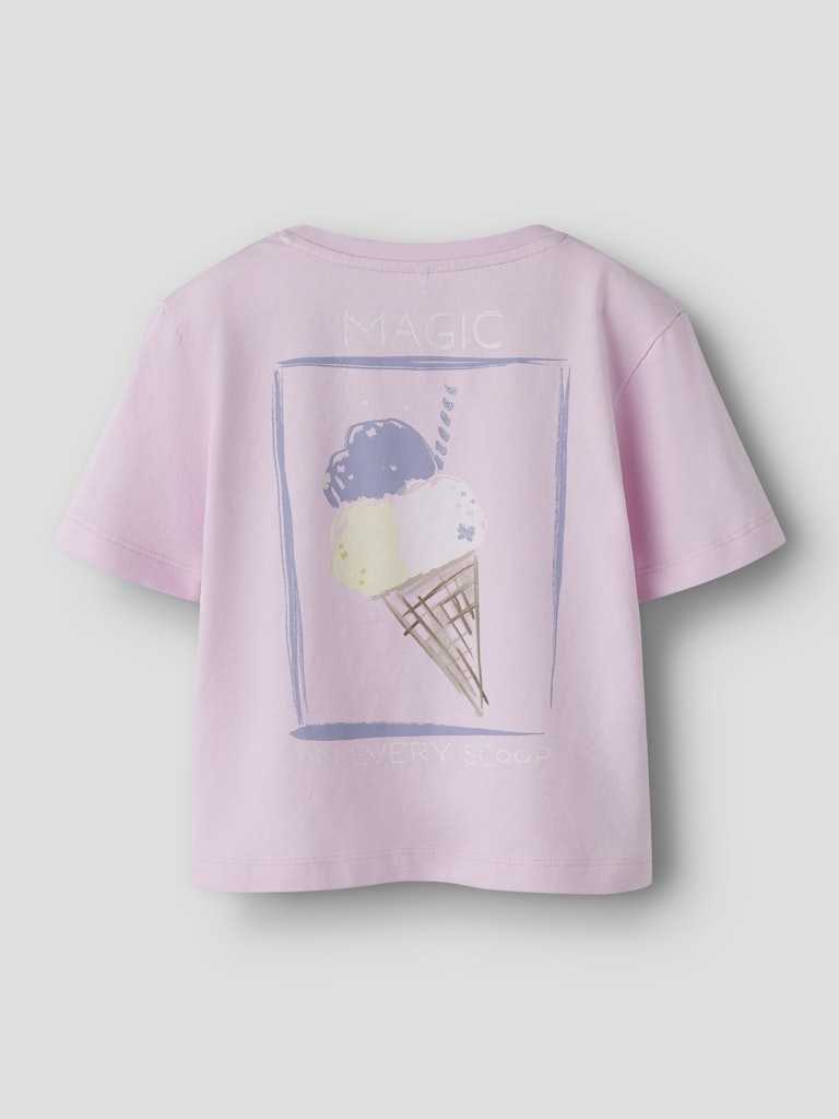 T-shirt de Manga Curta Rosa-2