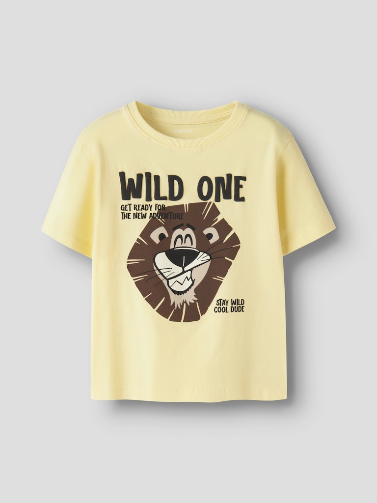 T-shirt de manga curta name it Creme-1
