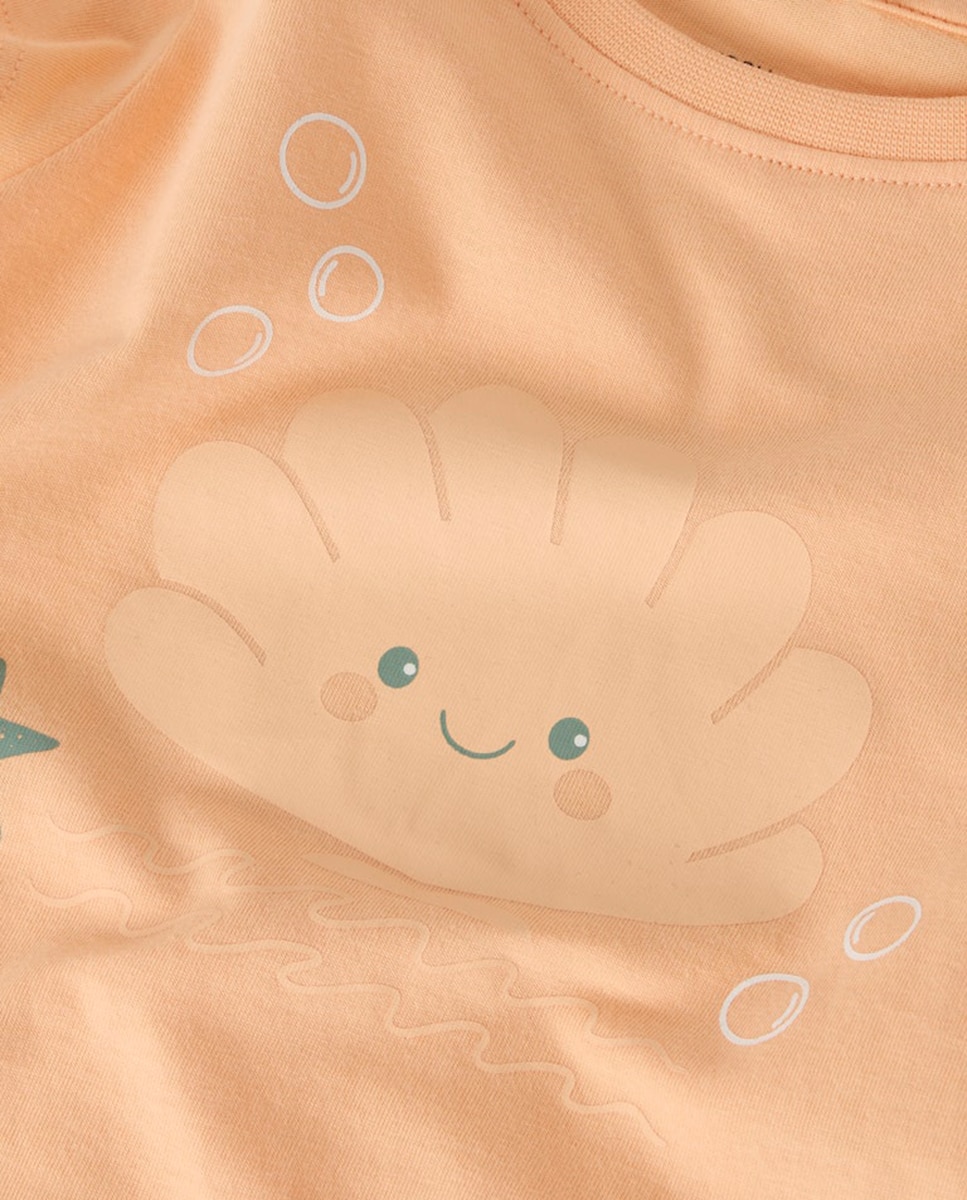 Camiseta de manga corta de niña - name it - Rosa Rosa-4