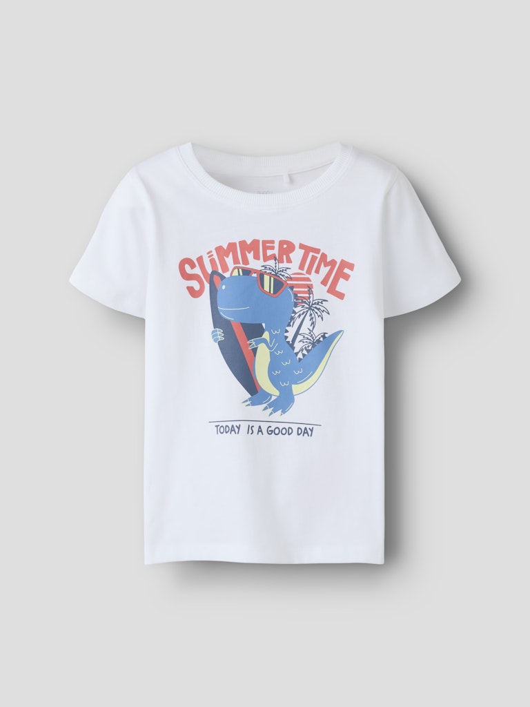 T-shirt com manga curta Branco-2