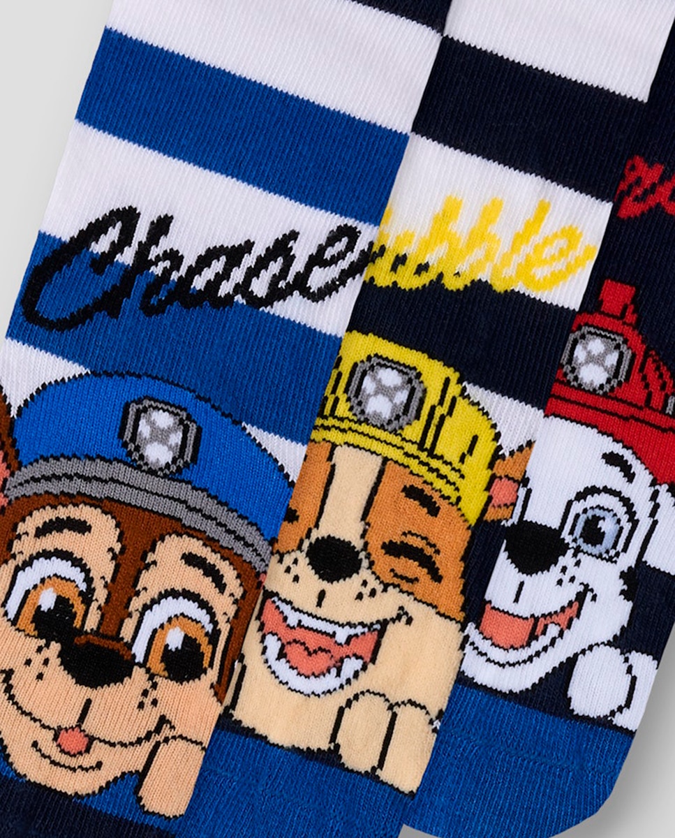 Conjunto de Três Pares de Meias Patrulha Pata name it Azul-marinho-4