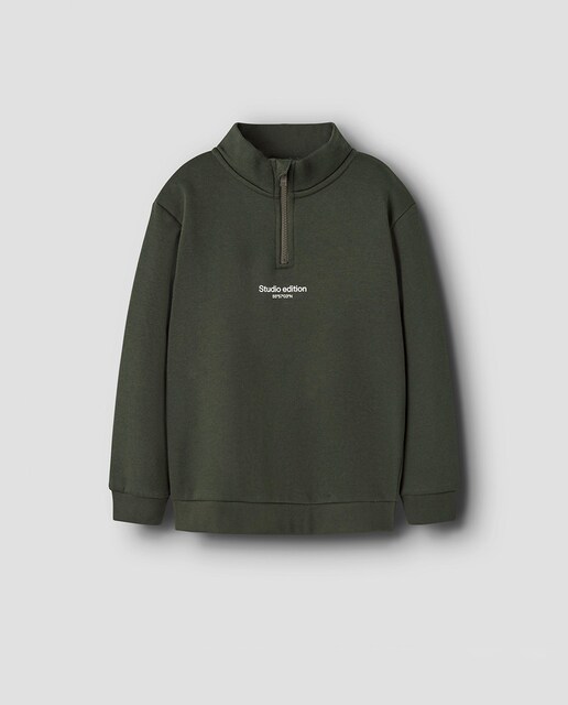 Imagen 0 de Sudadera verde con cremallera