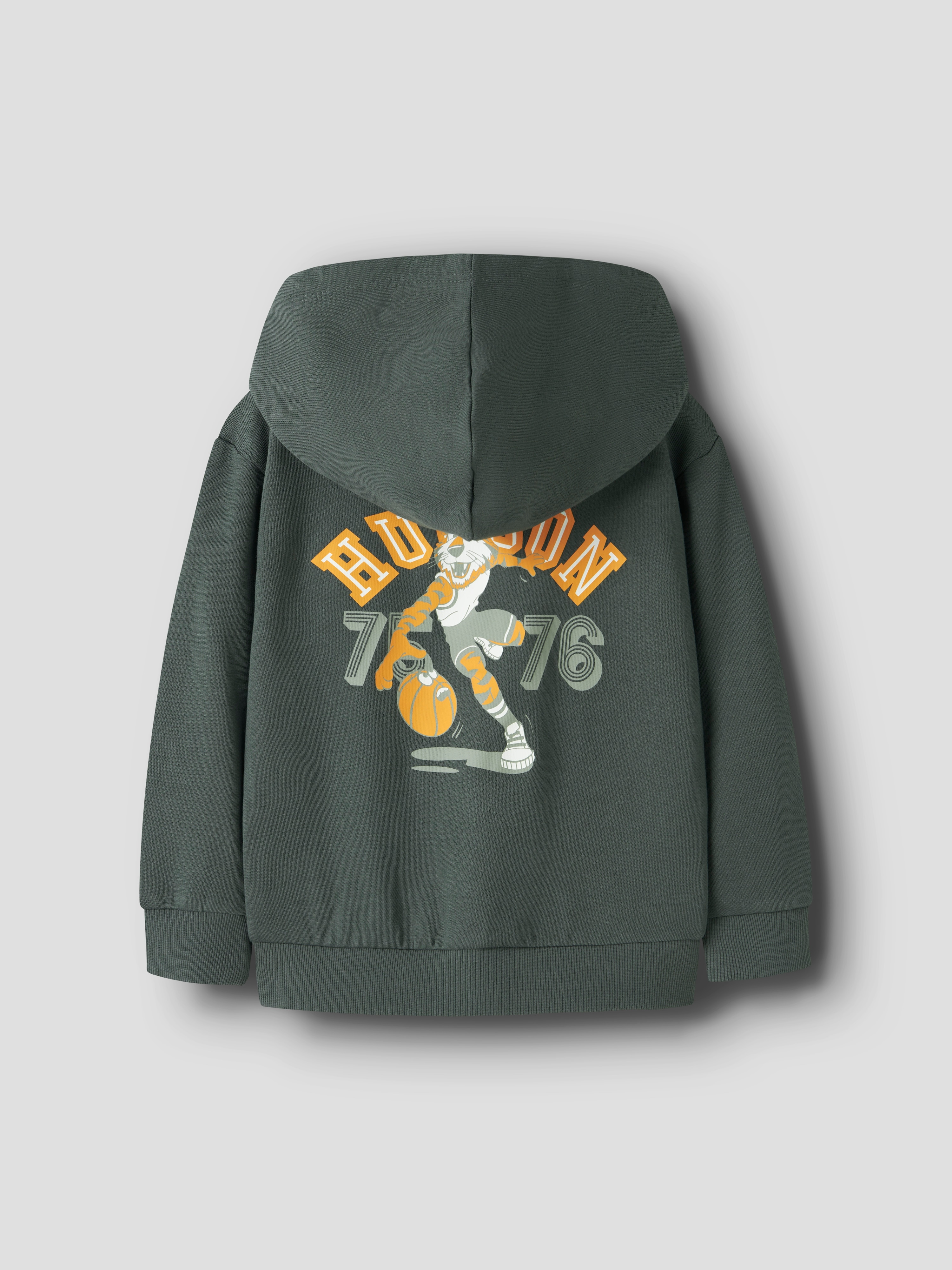 Sweatshirt com Fecho de Correr e Gorro Verde-2