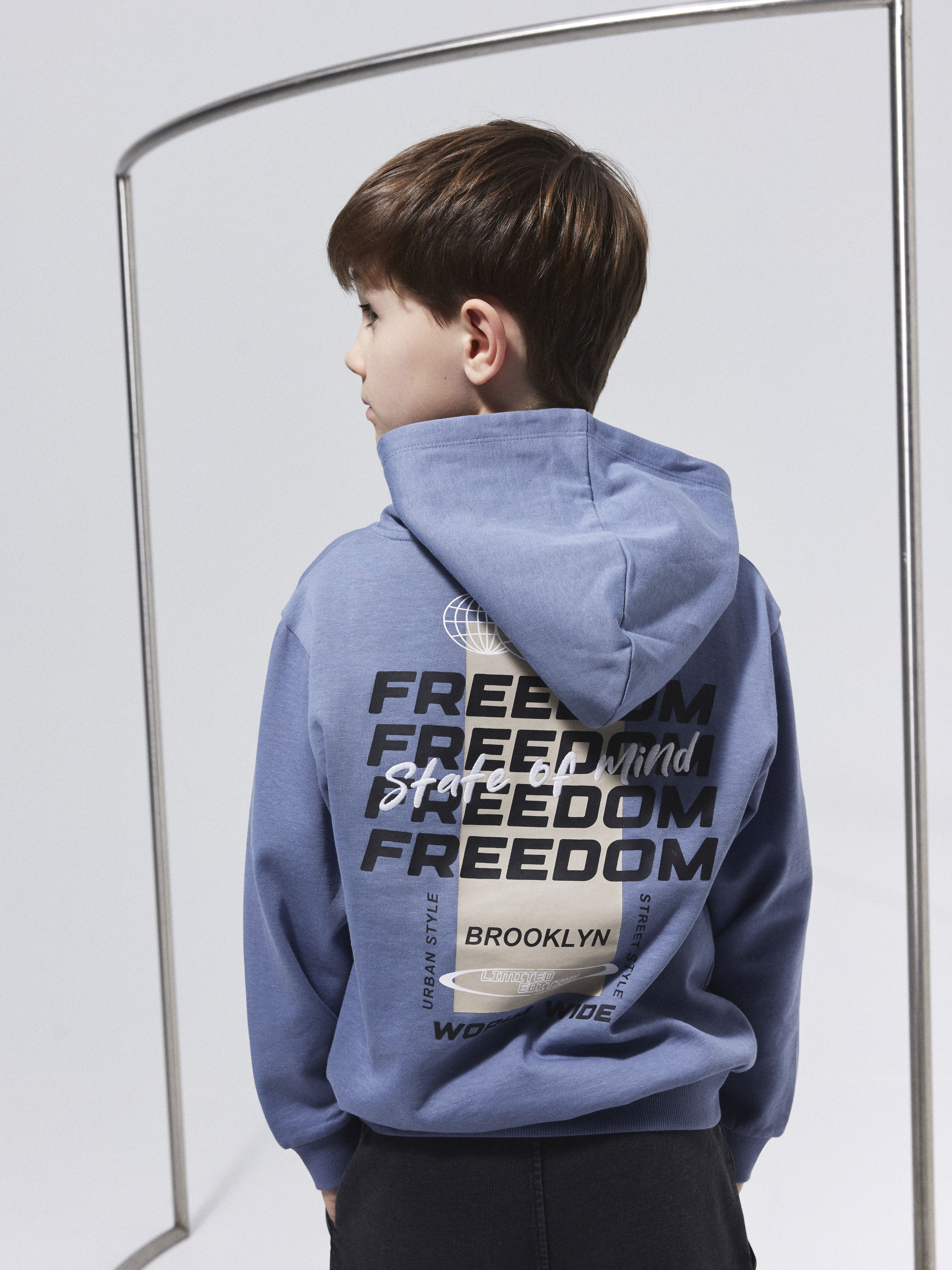 Sweatshirt com Estampado na Parte Traseira name it Azul-2
