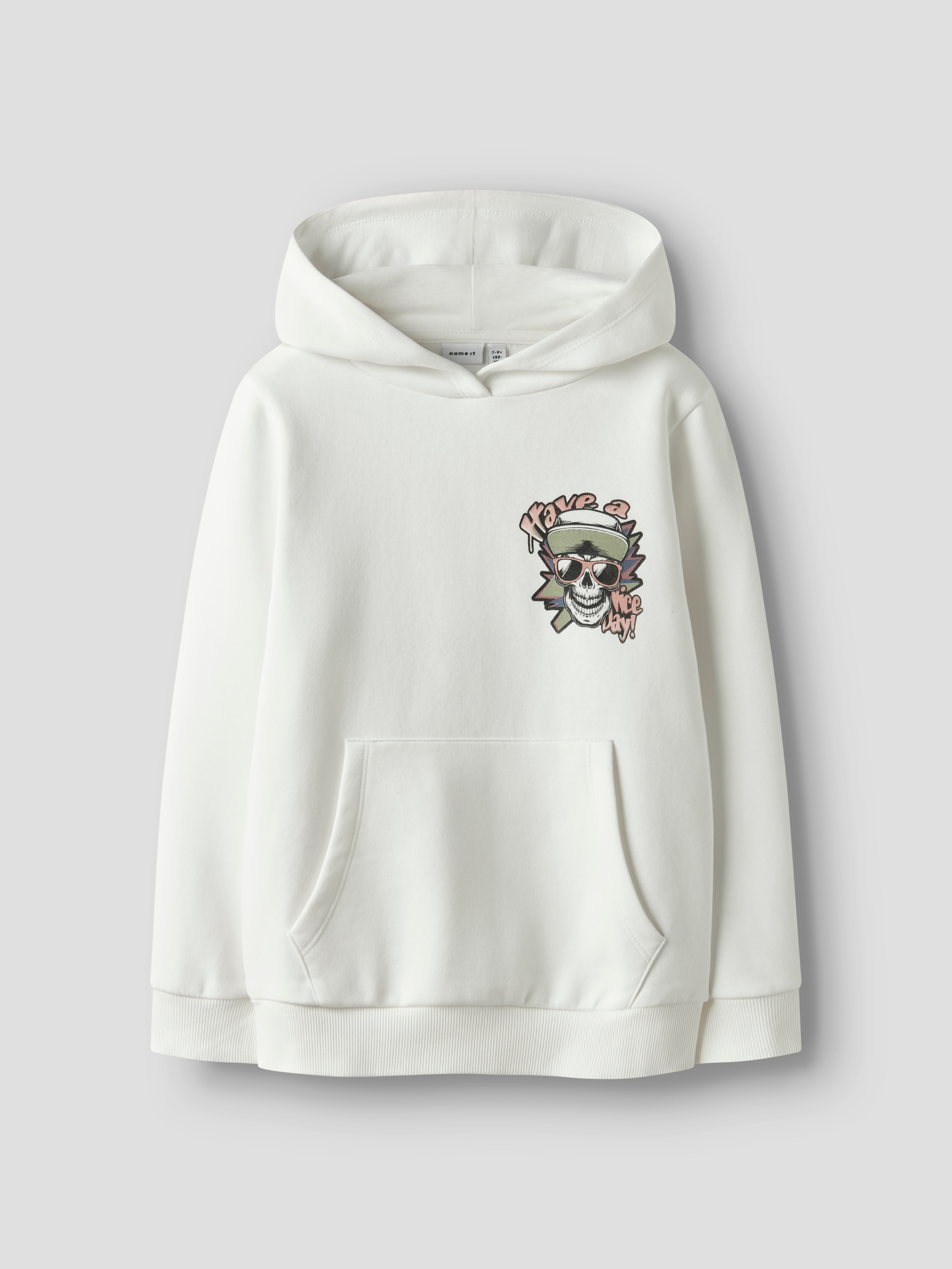 Sweatshirt com capuz name it Branco-2