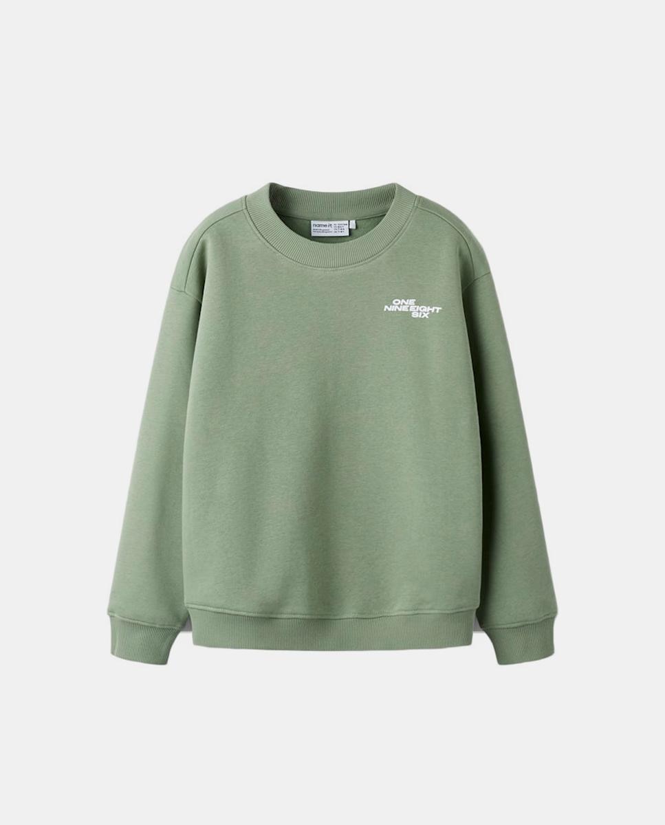 Sweatshirt com Mensagem Subtil name it Verde-3