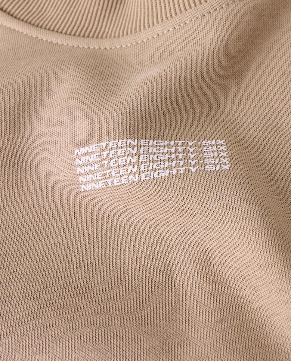 Sweatshirt com Mensagem Subtil name it Castanho-3