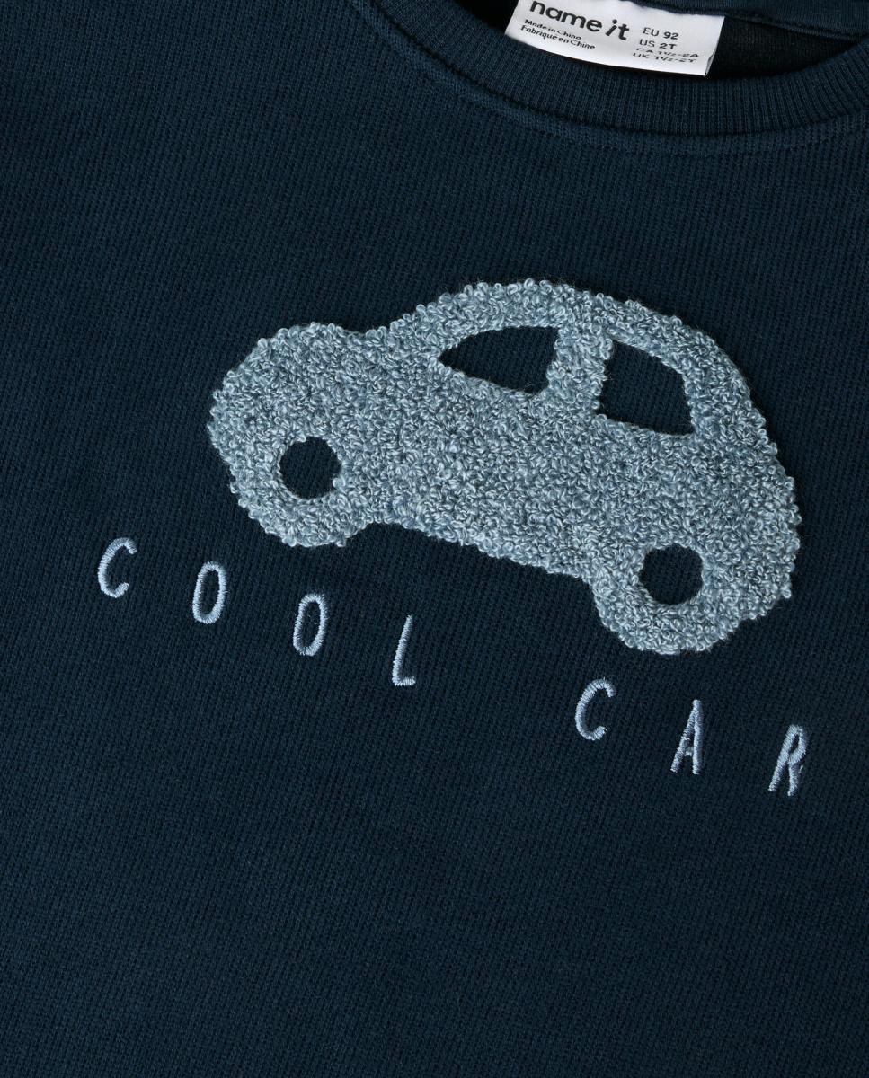 Sweatshirt com Carro Azul-marinho-3