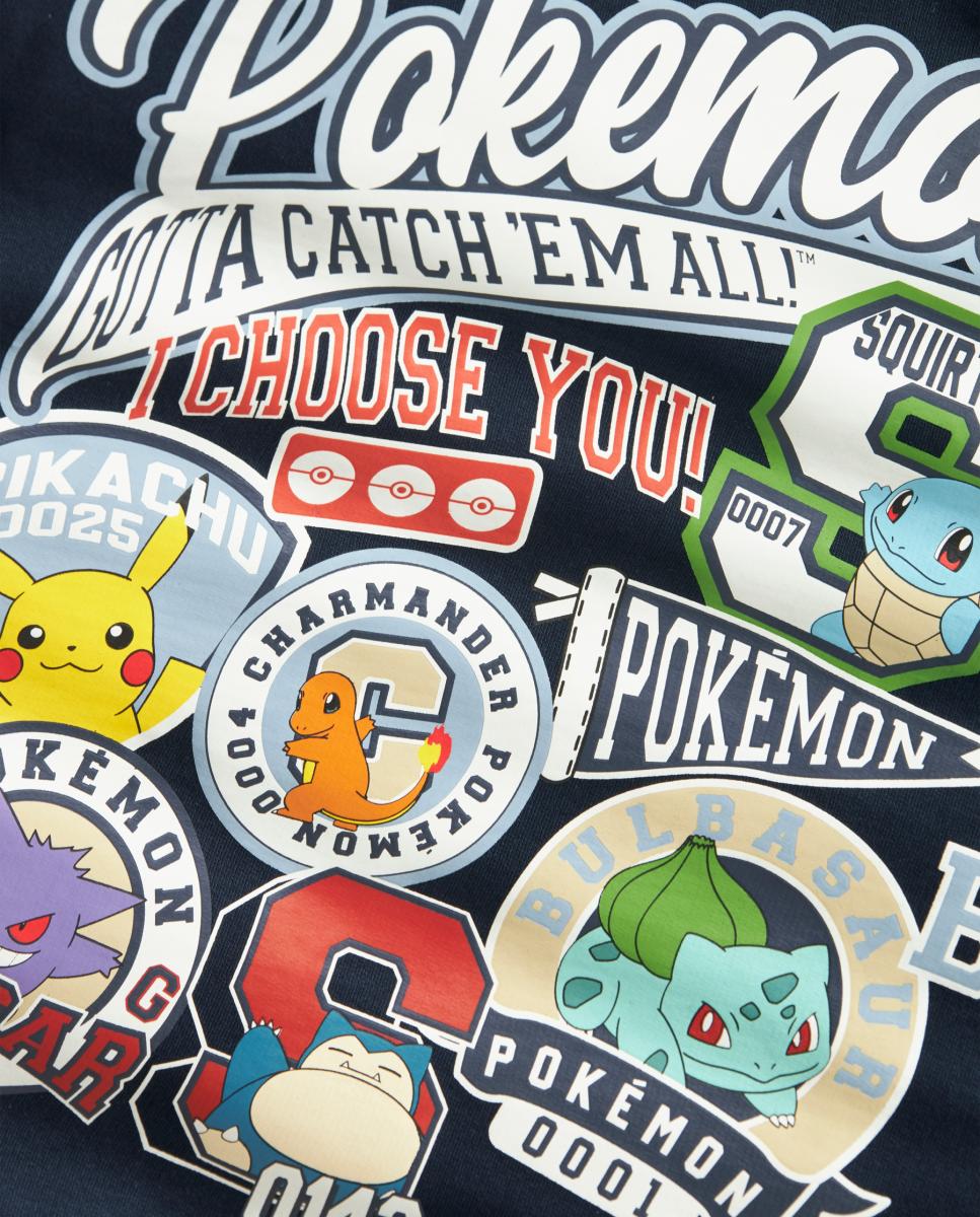 Sweatshirt Pokémon com Capuz Azul-marinho-3