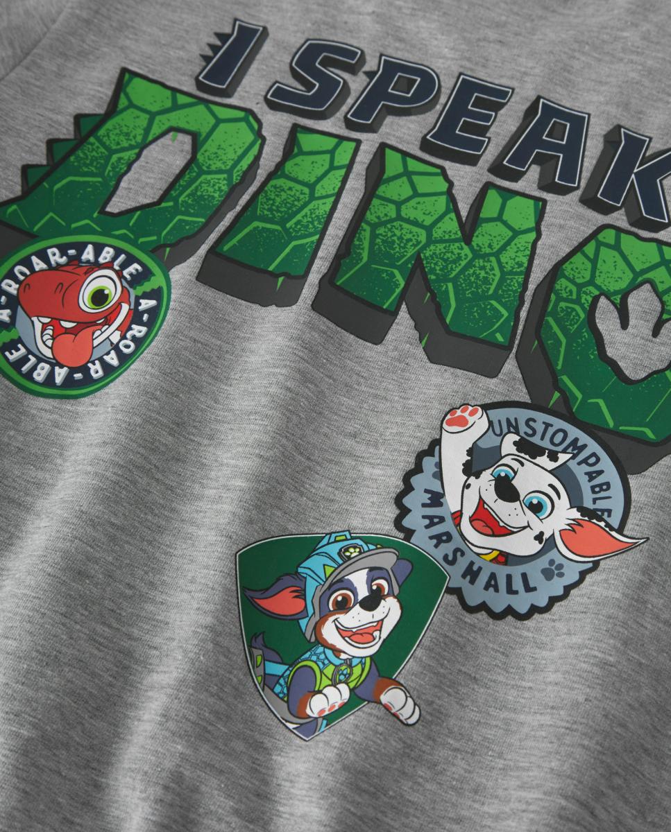 Sweatshirt Patrulha Pata de Manga Comprida Cinzento-3