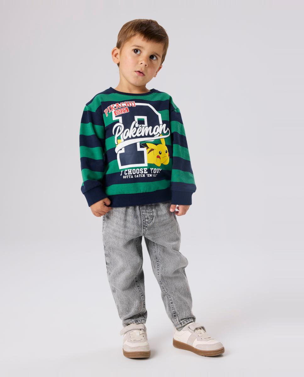 Sweatshirt Pokémon sem Capuz Verde-2