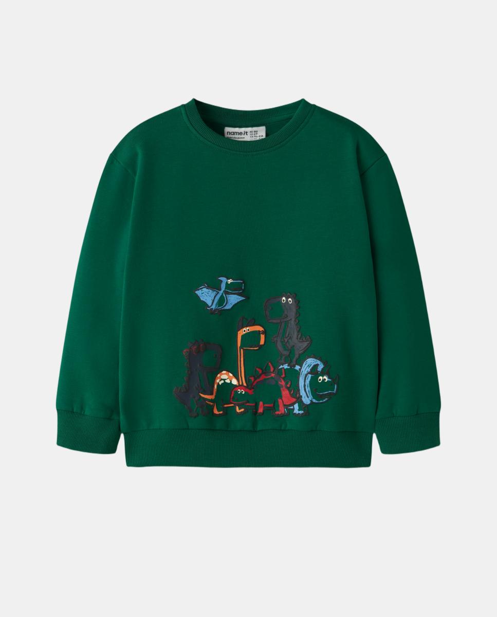Sweatshirt com Dinossauros Verde-3