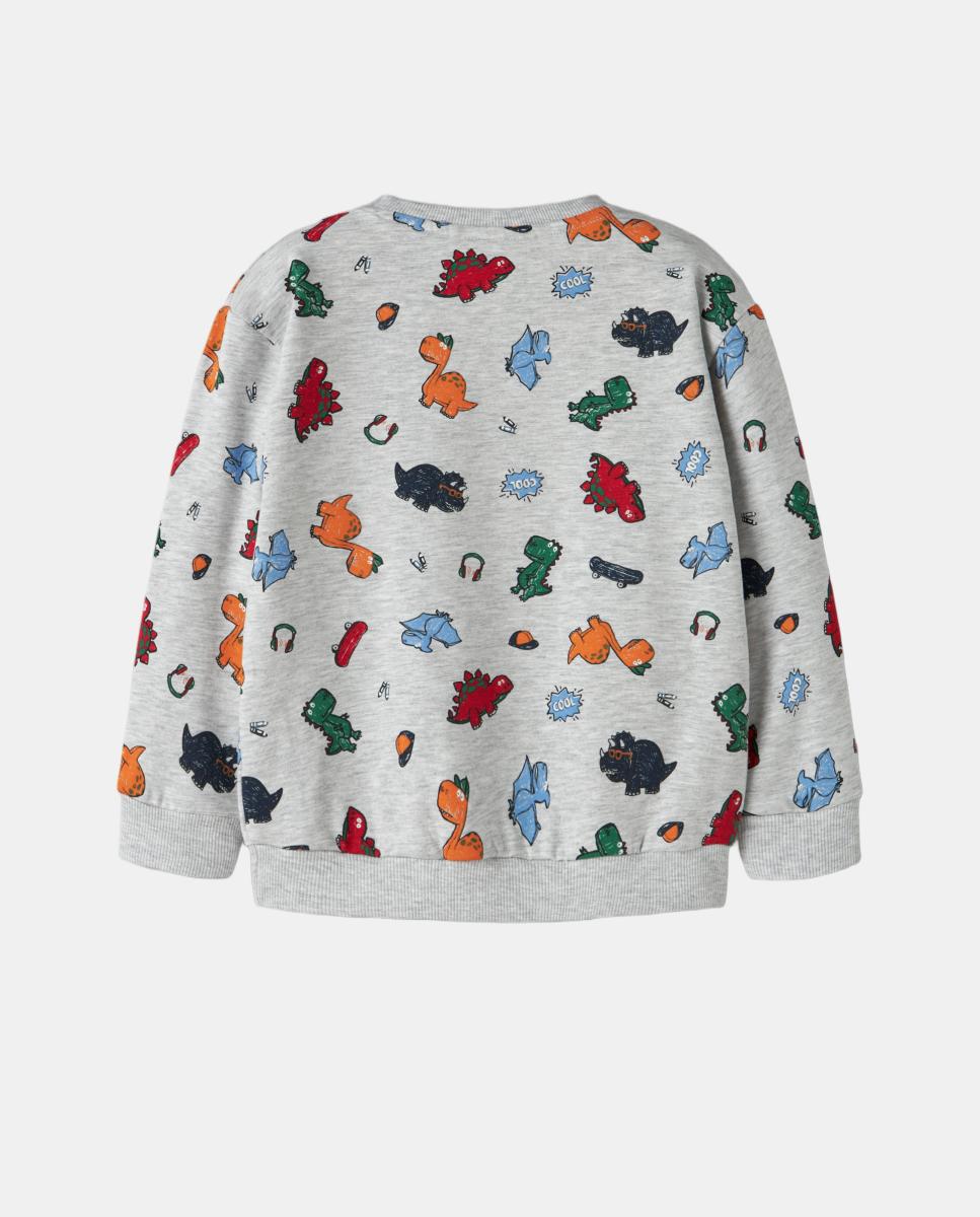 Sweatshirt com Dinossauros Cinzento-claro-4