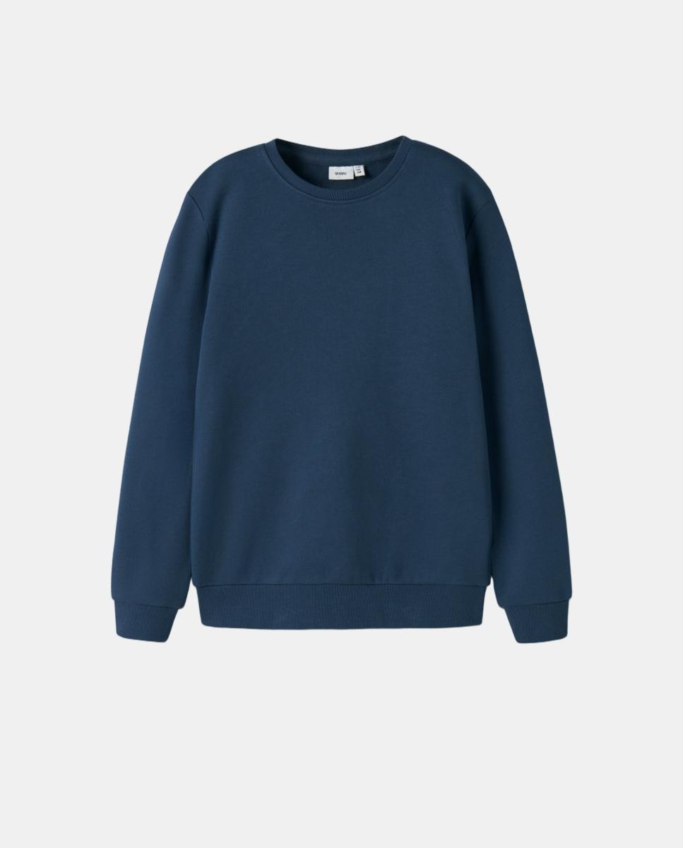 Sweatshirt com Estampado Traseiro Azul-2