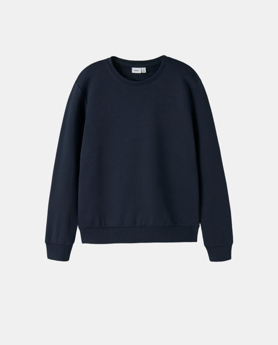 Sweatshirt com Estampado Traseiro Azul-marinho-2