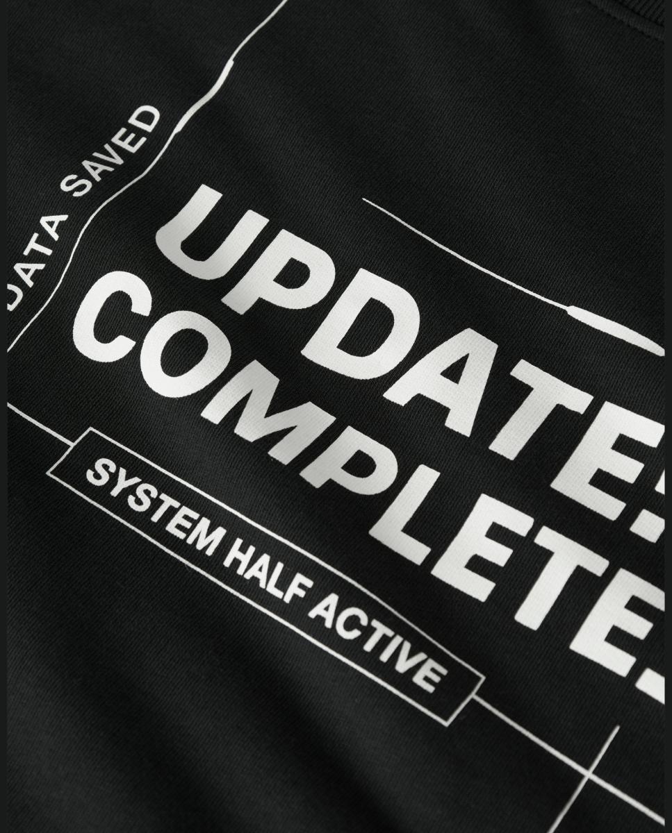 Sweatshirt com Estampado à Frente Preto-4