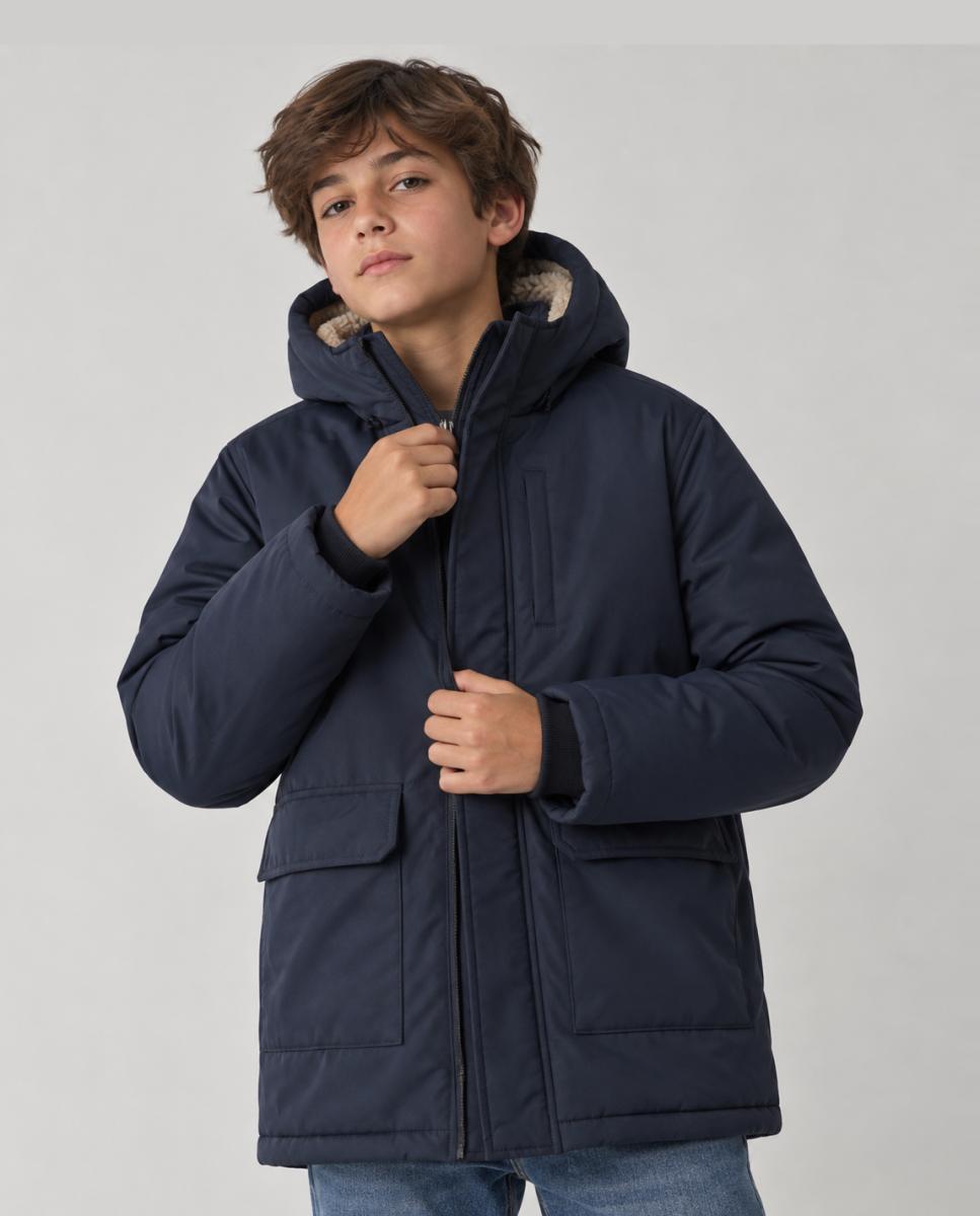 Chaquetón de niño con cremallera - name it - Azul marino Azul marino-1