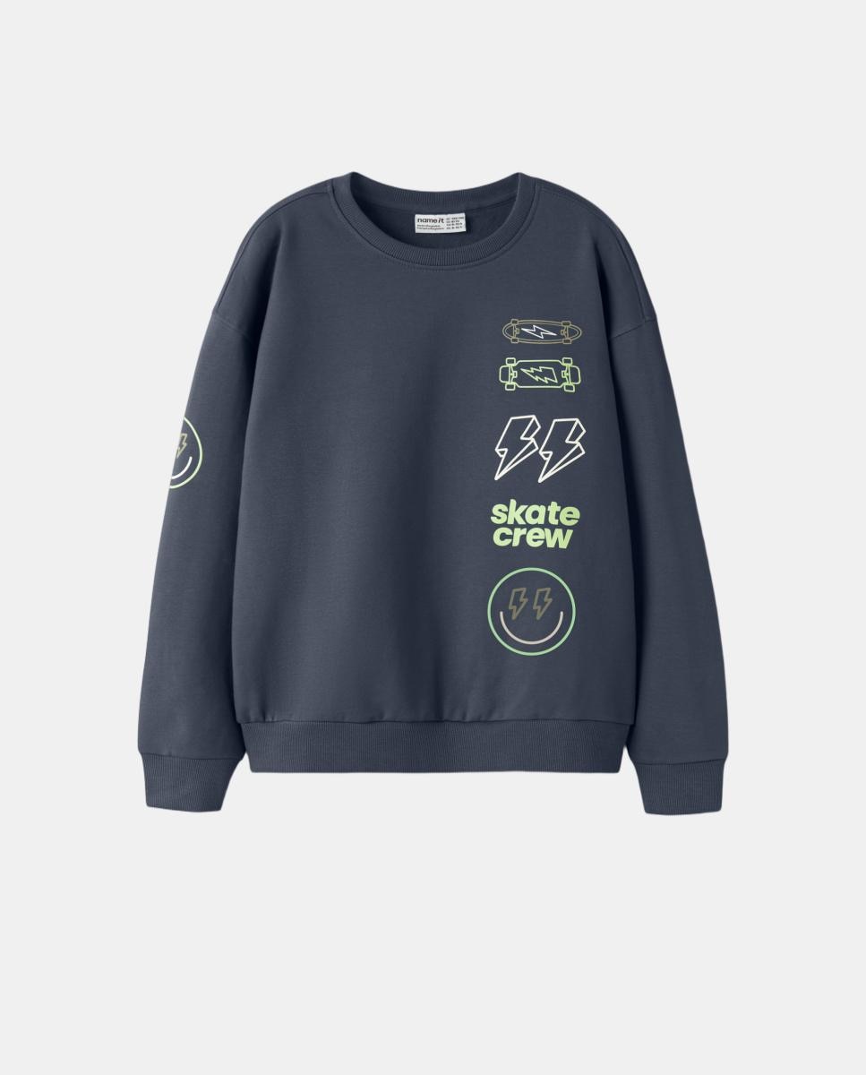 Sweatshirt de Skate para Menino Azul-2