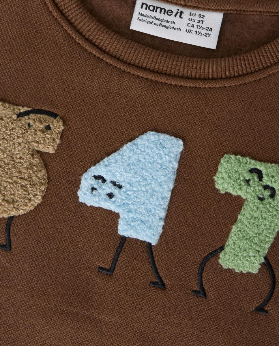 Sudadera de niño - name it - Marrón oscuro Marrón oscuro-4