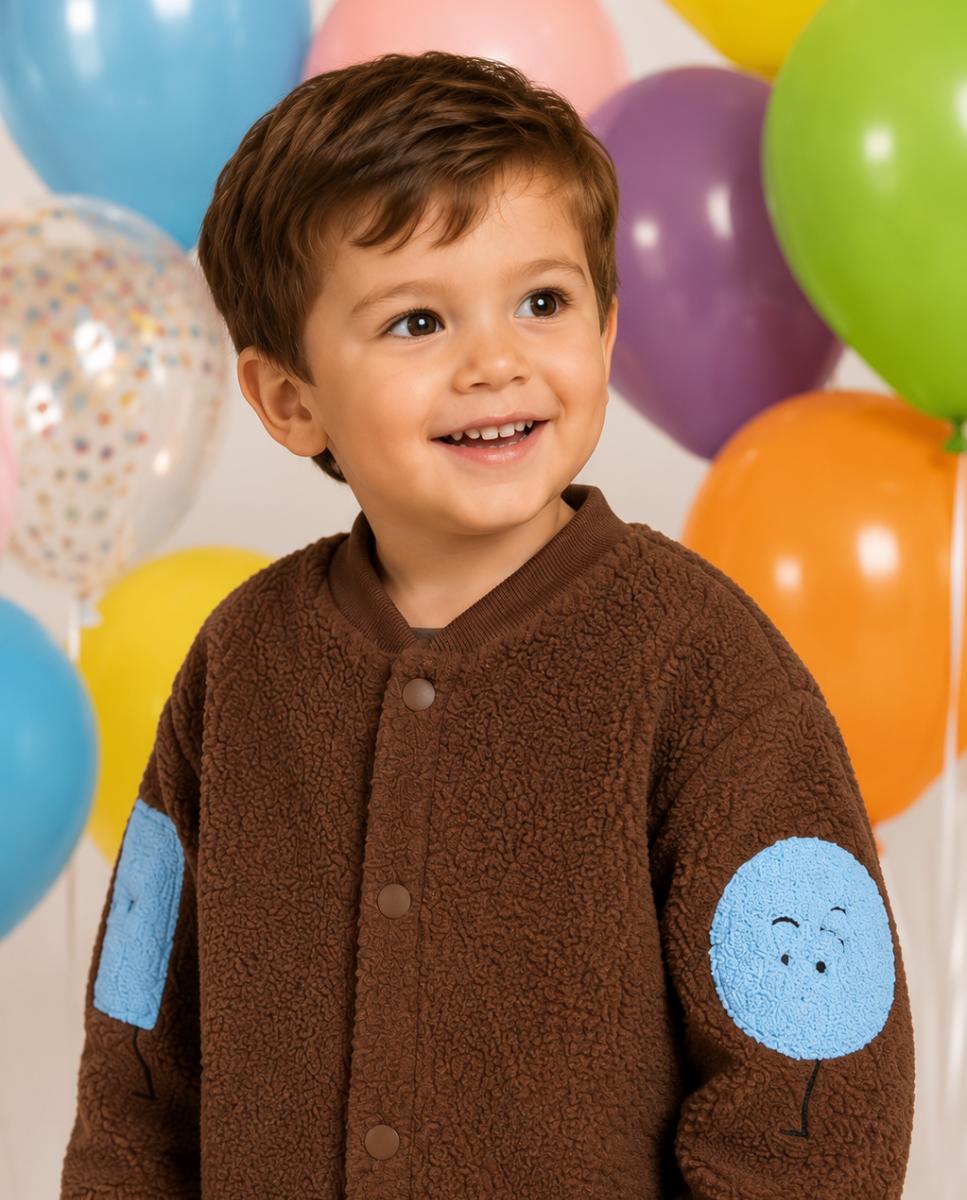 Imagen 0 de Chaqueta teddy de niño Marrón oscuro