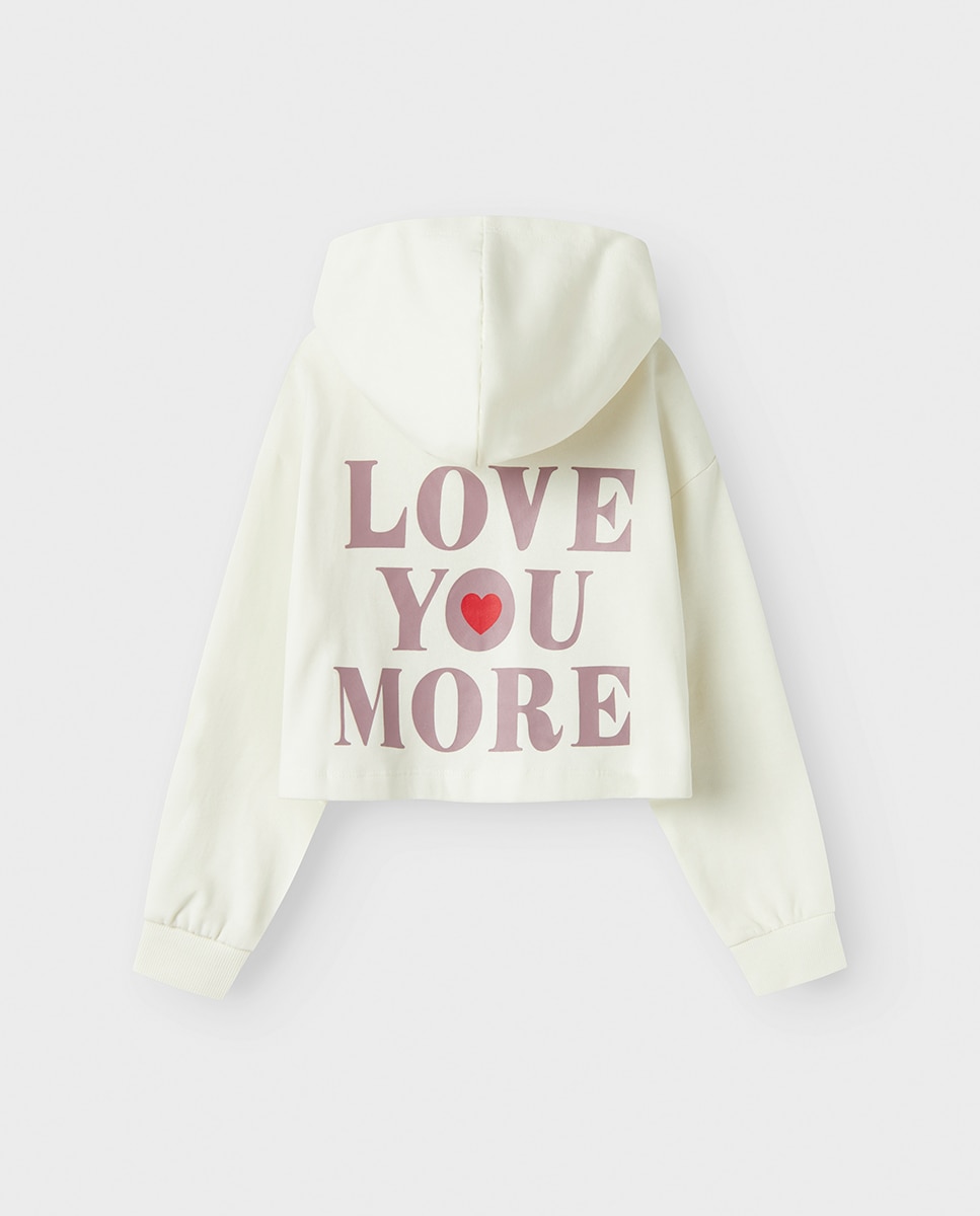 Sweatshirt com capuz Branco-2