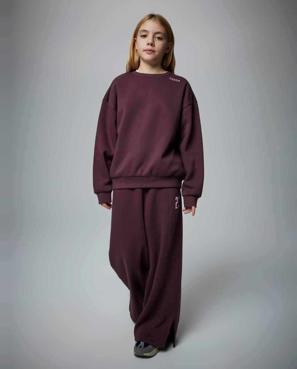 Sweatshirt com Mensagem no Ombro Roxo-1