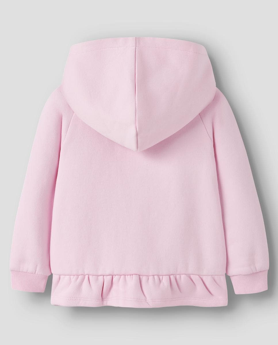 Sweatshirt com fecho-éclair e capuz Rosa-2