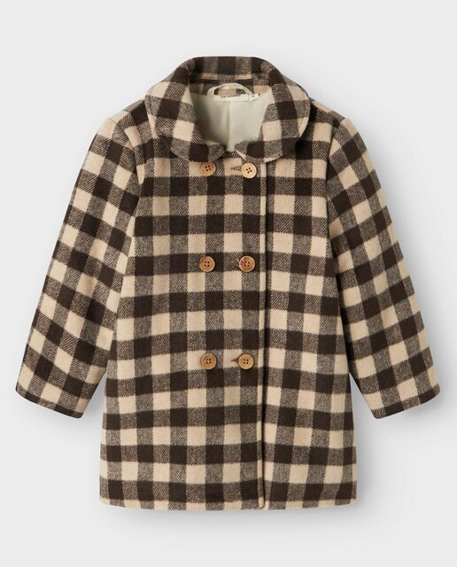 Imagen 0 de Abrigo de cuadros con botones