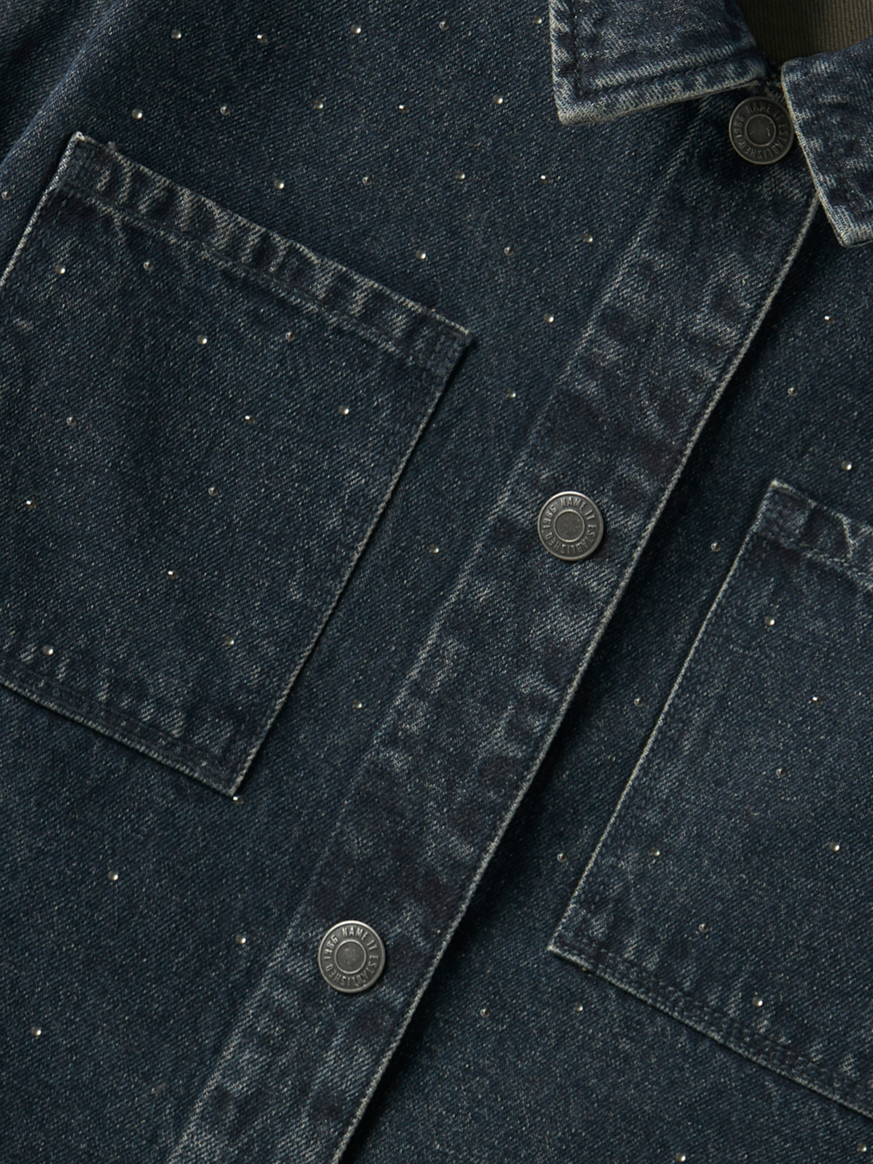 Casaco de Ganga com Detalhes Subtis Azul-5