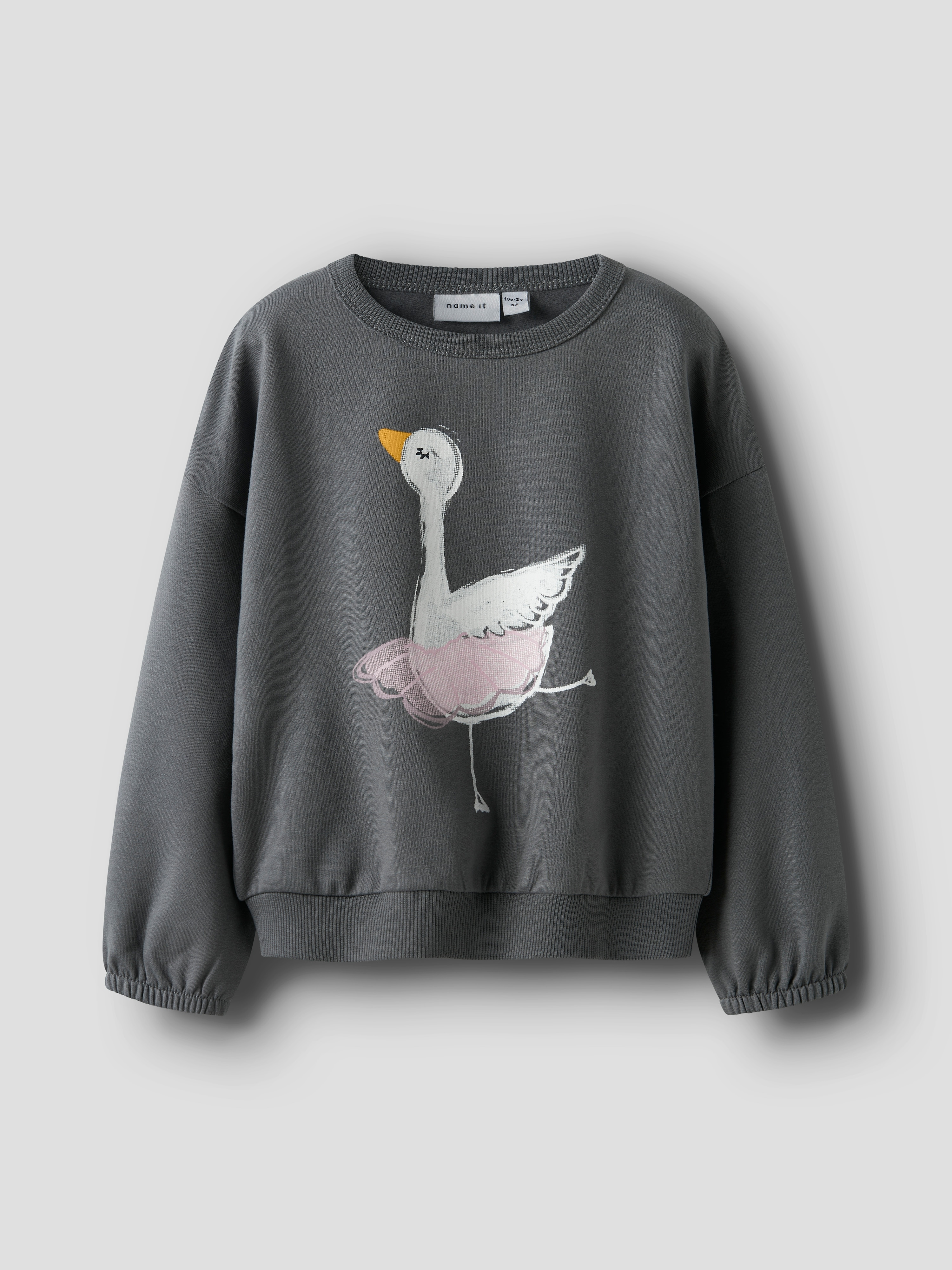 Sweatshirt com Motivo de Cisne Bailarina name it Cinzento-3