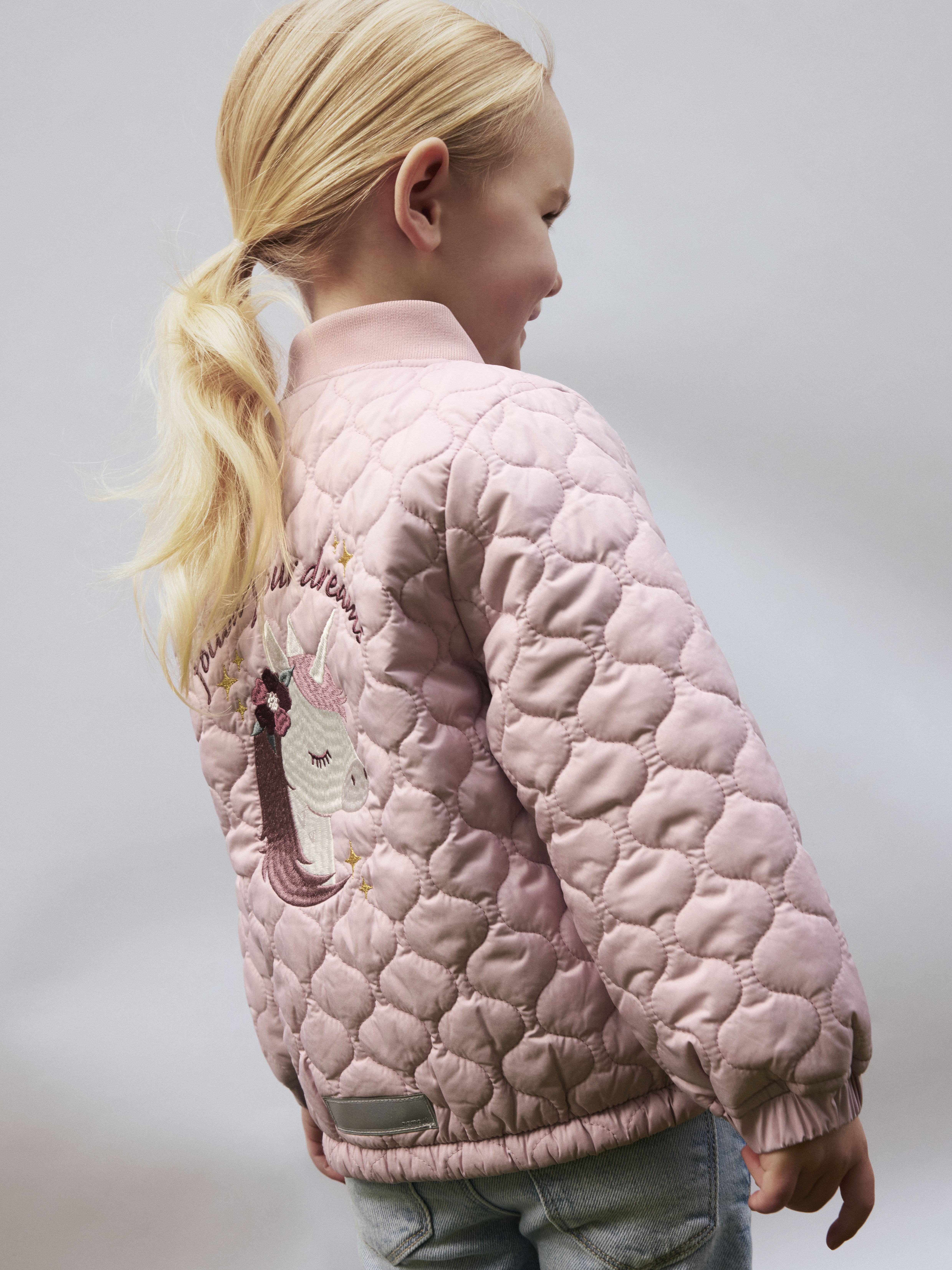 Chaqueta bomber unicornio de niña - name it - Morado Morado-2