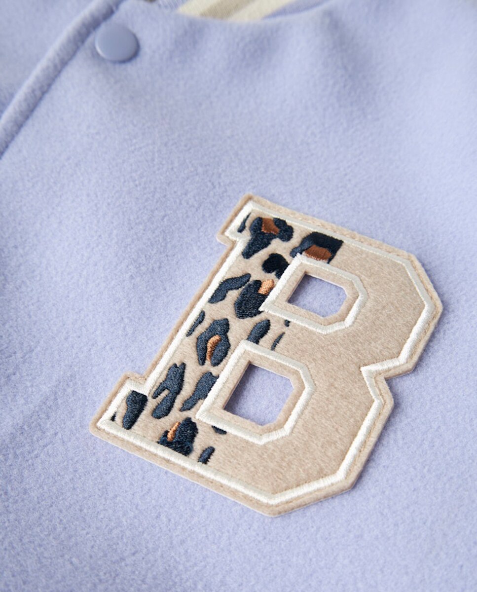 Blusão Bomber com Mangas em Polipele name it Azul-5