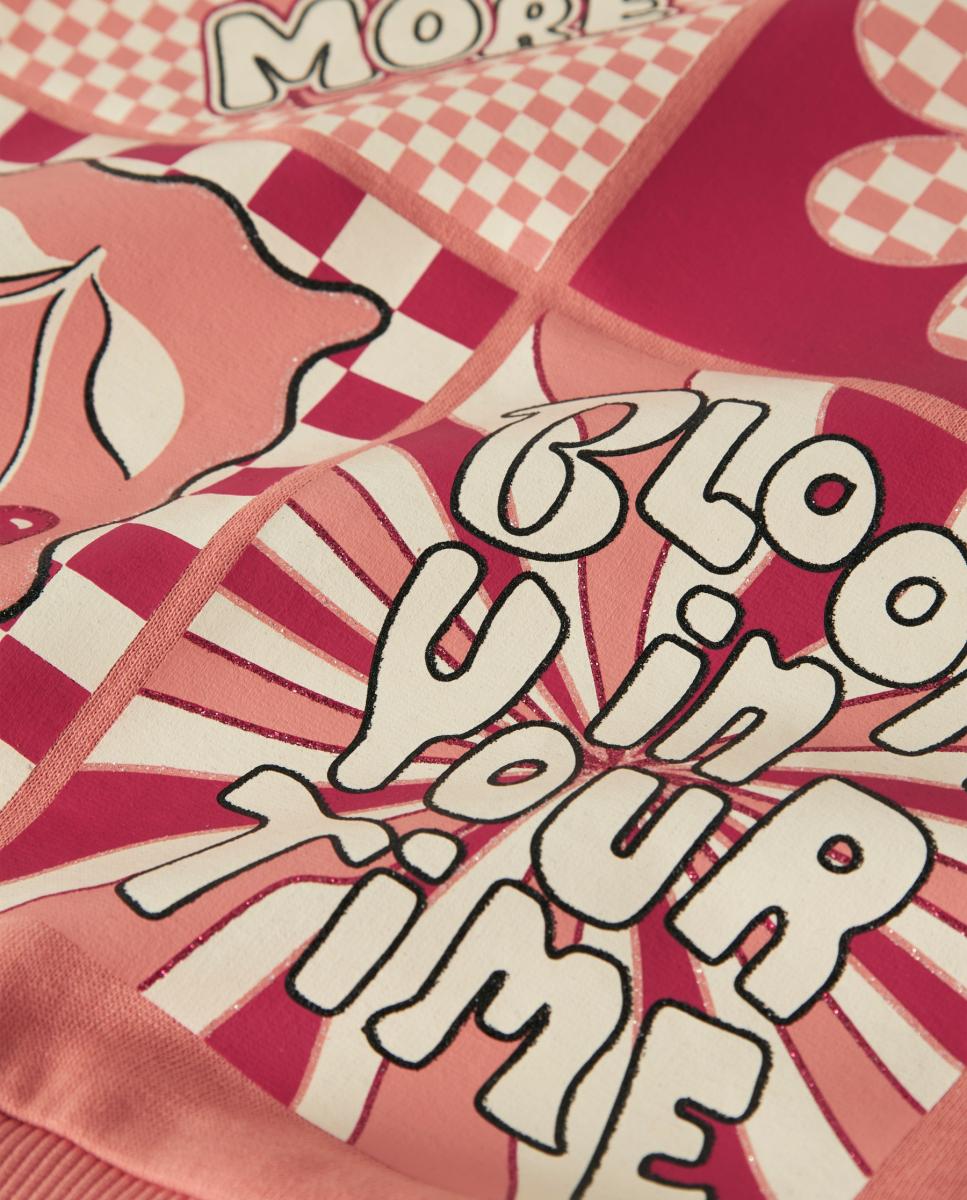 Sweatshirt com Calções Rosa-5